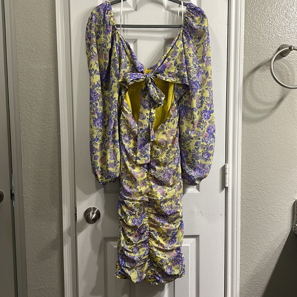 For Love and Lemons Maui Ruched Midi Dress - Picture 7 of 8